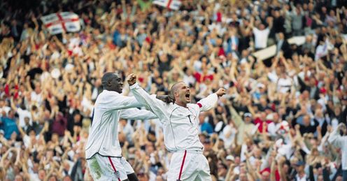 Beckham Greece on Beckham S Last Gasp Goal Against Greece Sent Wembley Into Raptures