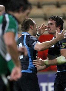 Glasgow v Connacht Thom Evans right celeb Glasgow v Connacht Thom Evans right celeb