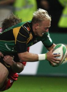 Shane Geraghty scores Saints Munster HEC Shane Geraghty scores Saints Munster HEC