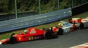 Smash and grab: Ayrton Senna and Alain Prost collide in 1990