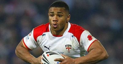 Kyle Eastmond England running against New Zealand Four Nations