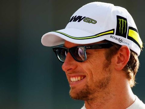 New world champion Jenson Button has plenty to smile about.