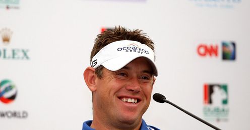 Westwood speaks to the press in Dubai on Tuesday.