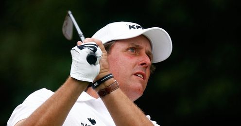 Phil Mickelson - just one shot back.