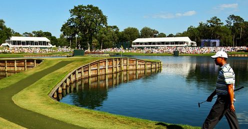 Lying in wait - the beautiful but dangerous 17th at The Stadium Course at Sawgrass