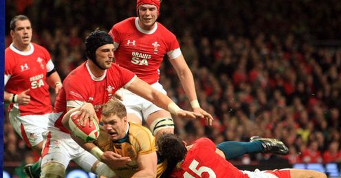 Wales v Australia David Pocock try