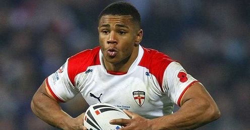 Kyle Eastmond England running against New Zealand Four Nations