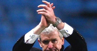 Mark Hughes Manchester City waves goodbye v Sunderland