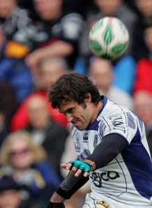 Brock James kick v Ospreys Brock James kick v Ospreys