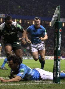 Isa Nacewa try v Exiles Isa Nacewa try v Exiles