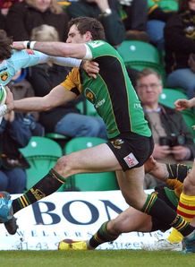 Phil Dowson gets to grips with Joffrey Michel Phil Dowson gets to grips with Joffrey Michel