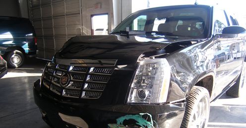 Tiger's SUV after his crash.