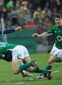 Brian O Driscoll after loose ball in Paris Brian O Driscoll after loose ball in Paris