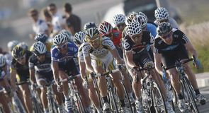 Team Sky are present at the head of the peloton