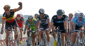 Boonen (left) just held off Boasson Hagen