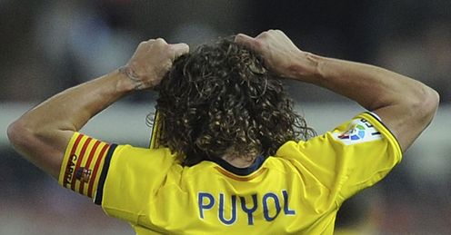 Shirty: Barca's defenders need more help from their side's strikers, says Guillem
