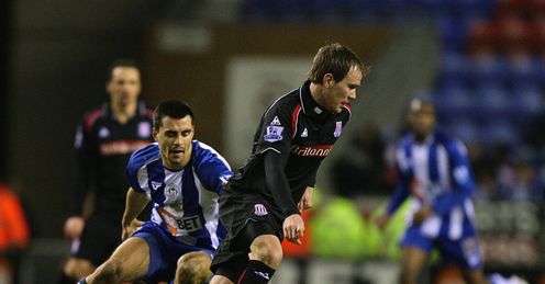 Wigan v Stoke Glenn Whelan Paul Scharner