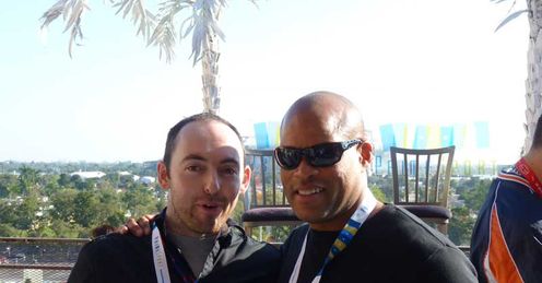 Super Bowl winner Shaun Gayle turned out to be a great guy at the Primesport pre-game party
