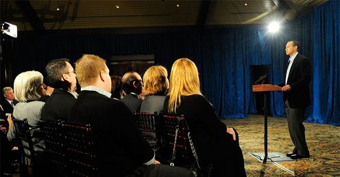 Among friends: Tiger makes THAT address to the select few