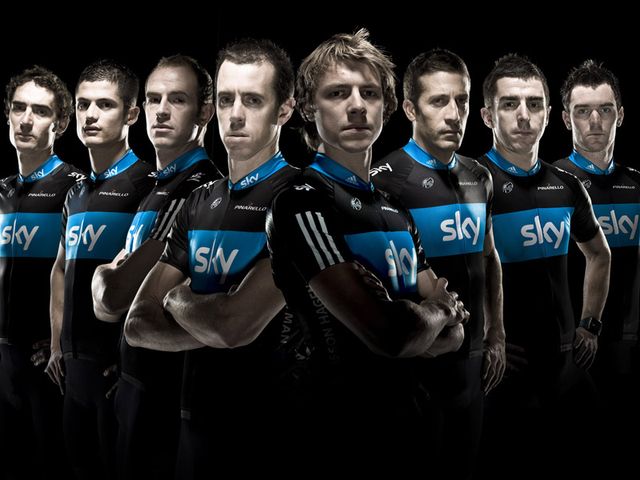 Team Sky's line-up for the Omloop Het Nieuwsblad