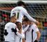 Swansea celebrate Kuqi's goal