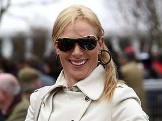 Zara Phillips enjoying herself on ladies' day.