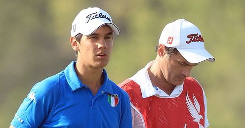 Manassero with Binaghi in a recent tournament.