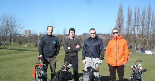 Dave and Mark with Wayne and Sam from The Chemists.