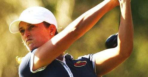 Giulia Sergas heading for the second round lead in Melbourne on Friday