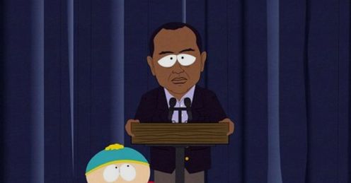 Tiger as he will appear in South Park