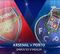Arsenal nonchalantly overcame the absence of captain Cesc Fabregas to reach the quarter-finals of the UEFA Champions League with a 5-0 rout of Porto at the Emirates Stadium.