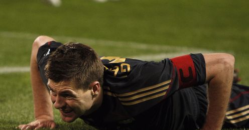 Atletico v Liverpool Steven Gerrard woe