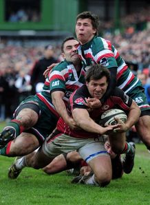 Schalk Brits try against Leicester Schalk Brits try against Leicester