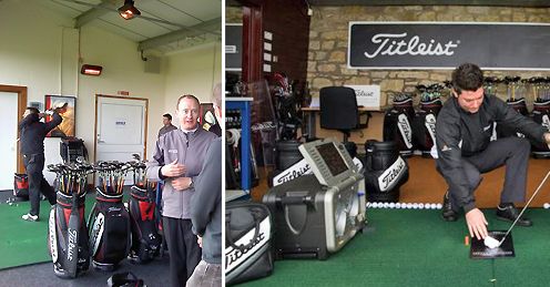 Dave (far left) - impressed by Titleist.