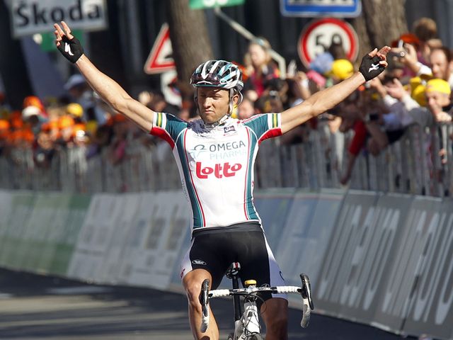 Lloyd: Celebrates breakaway win