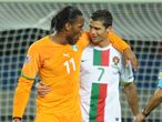 In the first match of Group G, Ivory Coast and Portugal can't be separated and the game ends a goalless draw.
