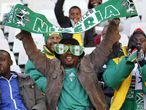 Nigeria supporters get excited ahead of the clash between Greece and Nigeria in Group B.
