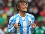 Gabriel Heinze was the match winner for Argentina as they defeated Nigeria at Ellis Park