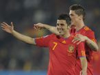 Two goals from David Villa helped Spain beat Honduras 2-0 at Ellis Park.