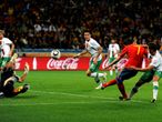 Villa's fourth goal of the tournament takes Spain through and him joint top of the scoring charts.
