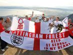 England supporters arrive in Cape Town ready for tonight's Group C match against Algeria.