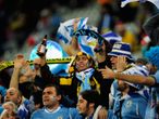 These Uruguay fans get into the spirit of things.