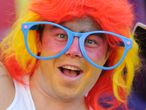 After Germany's 4-0 opener against Australia, their supporters are looking full of colour ahead of the second game against Serbia.