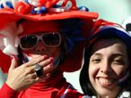 Paraguay fans look cheerful before the clash against Slovakia. A win would take their team a long way towards the knockout stages of the tournament.