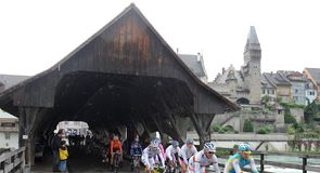 Stage five's route passed under some interesting architecture