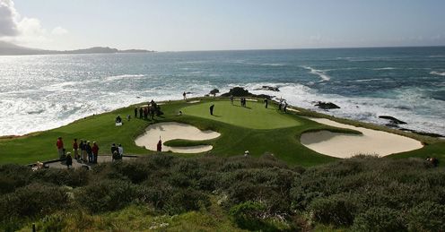 The spectacular seventh hole at Pebble Beach.