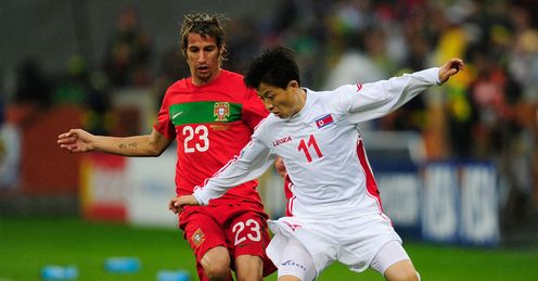 Portugal v North Korea Fabio Coentrao Mun In Guk
