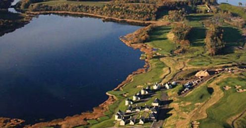 An aerial view of part of the Lough Erne resort