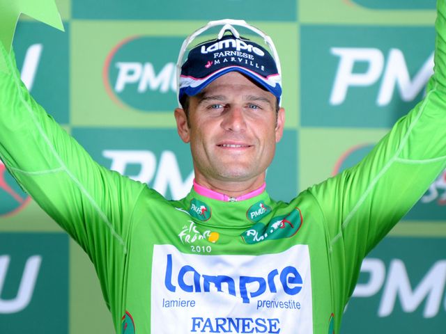 Alessandro Petacchi won the green jersey in 2010