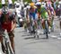 Lance Armstrong joined an early 14-man break...
